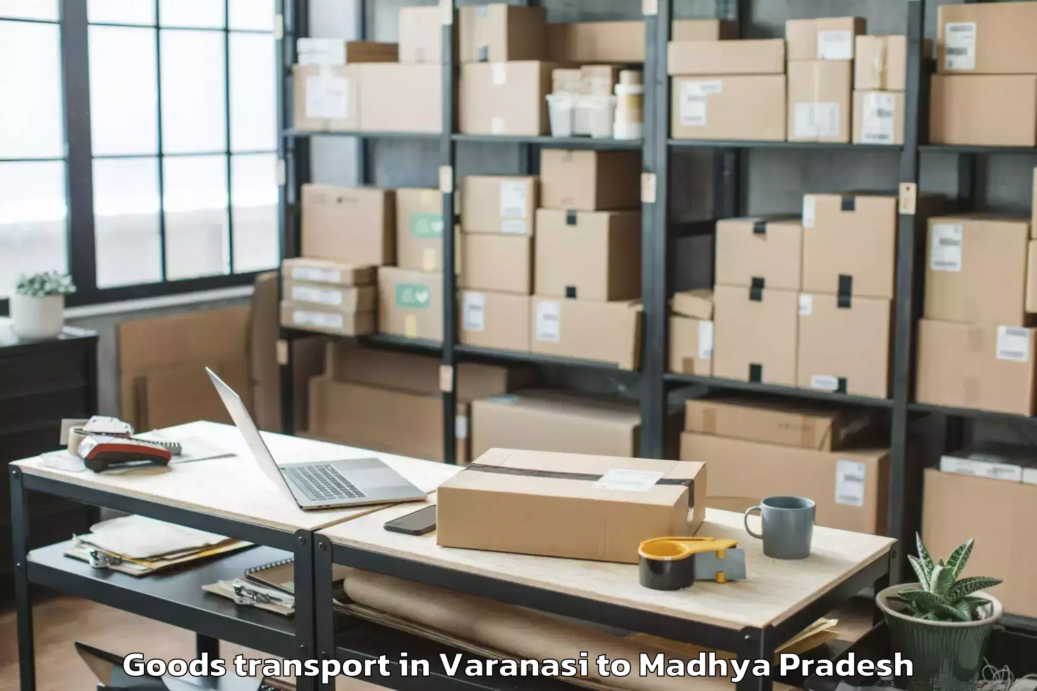 Book Varanasi to Bargi Goods Transport